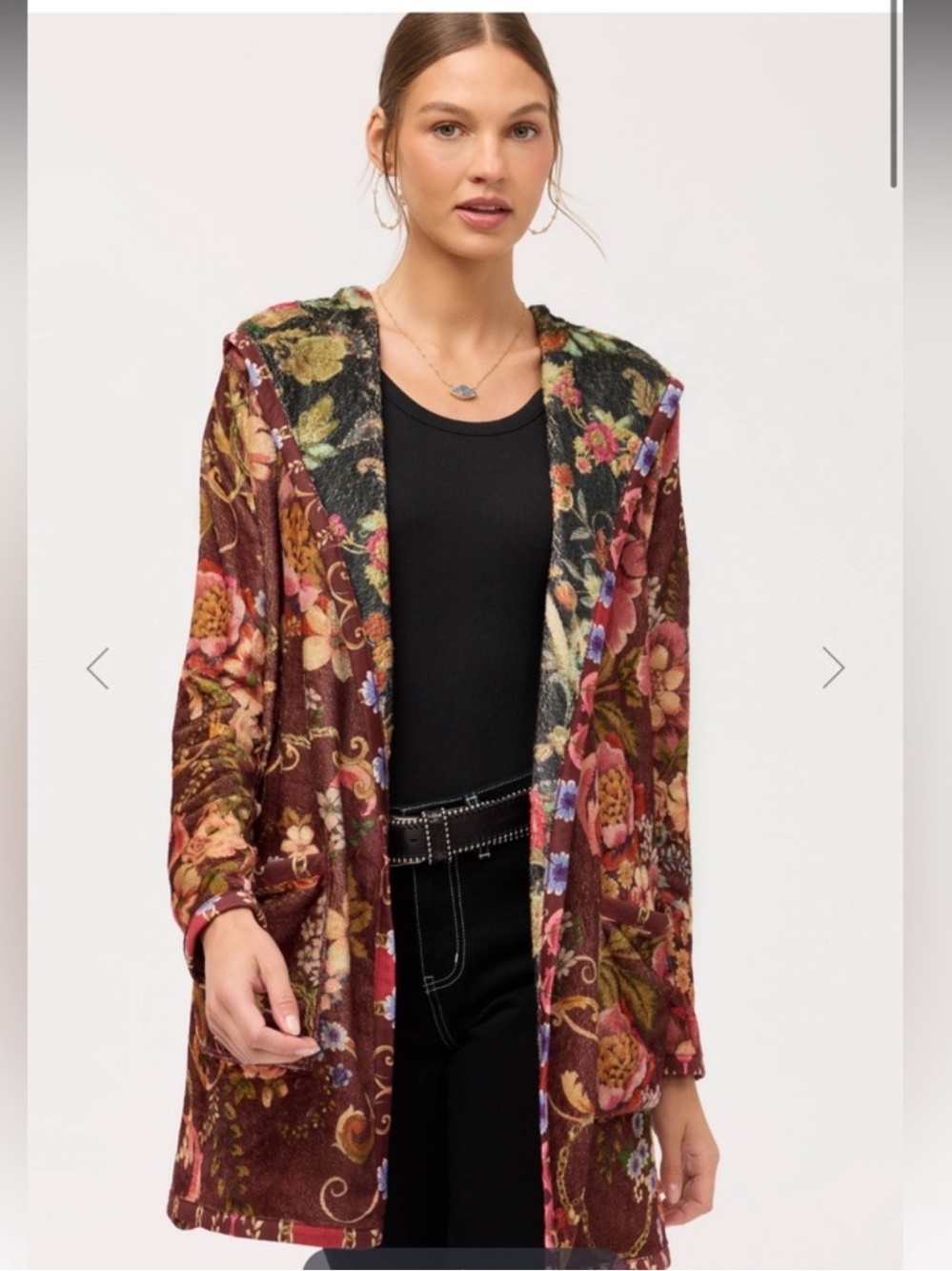NWT JOHNNY WAS JOAN MIDI SHERPA JACKET - Picture 2 of 5